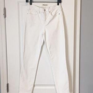 Madewell Super Skinny White Jeans